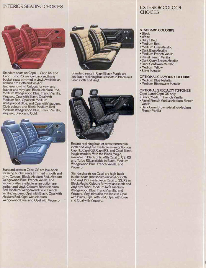 1982 Mercury Capri Canadian Brochure Page 6
